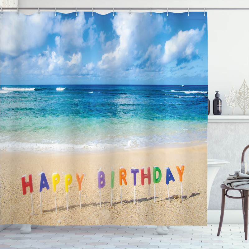 Happy Birthday Sign Shower Curtain