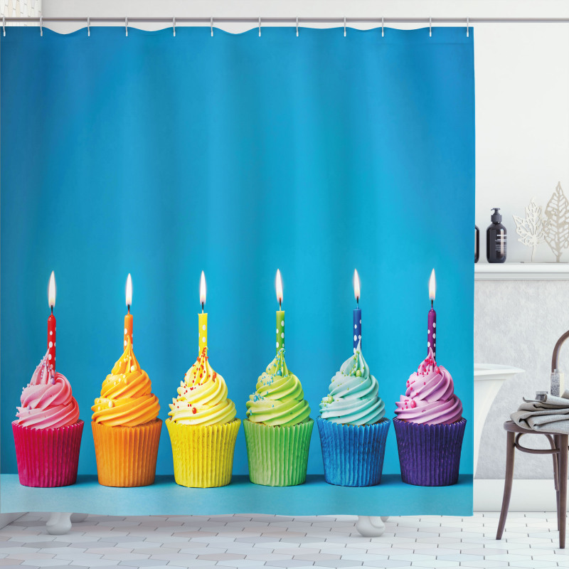 Cupcakes Party Food Shower Curtain