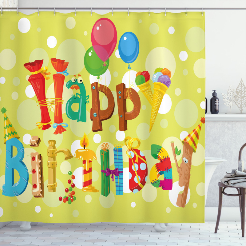 Ice Cream Candies Shower Curtain