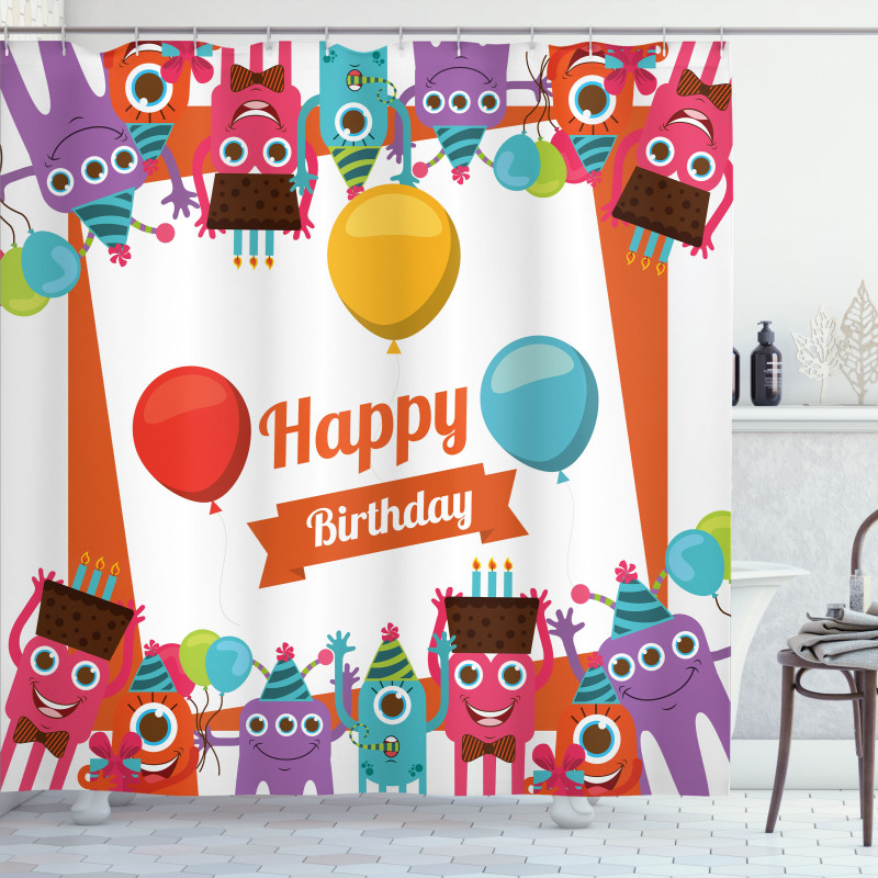 Birthday Party Shower Curtain