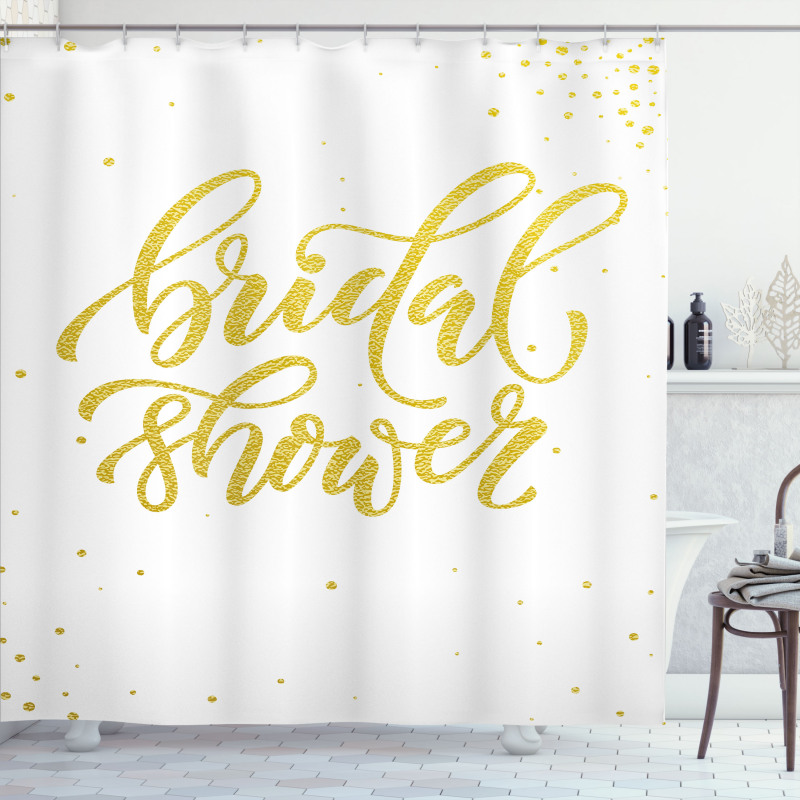 Bride Party Lettering Shower Curtain