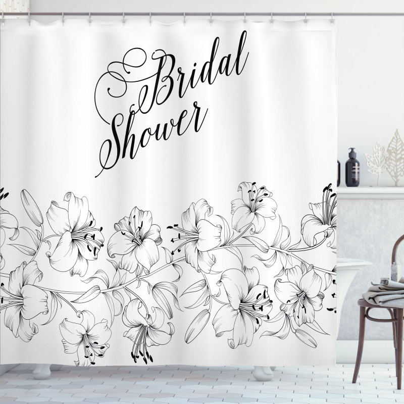 Bride Party Flowers Shower Curtain