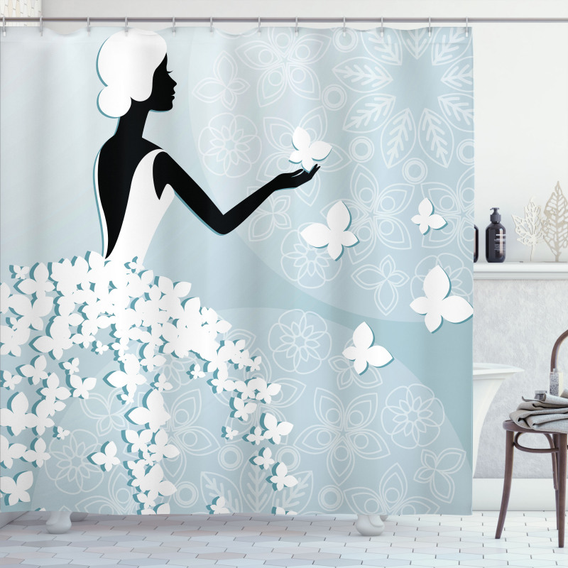 Butterfly Dress Shower Curtain