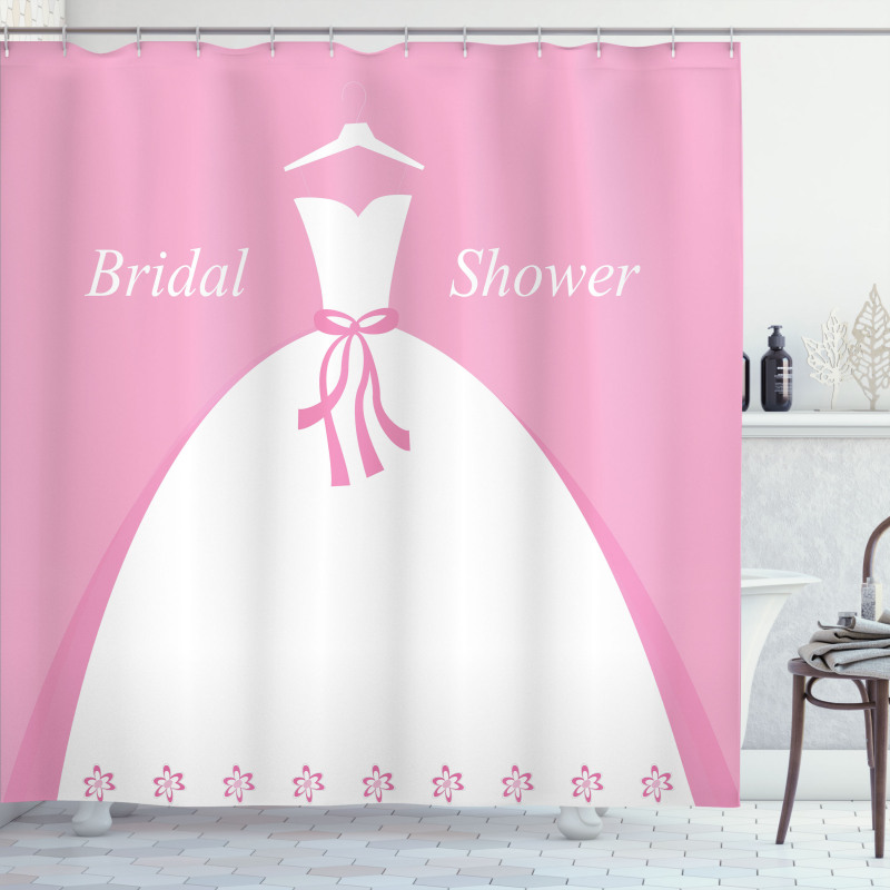 Wedding Bride Dress Shower Curtain