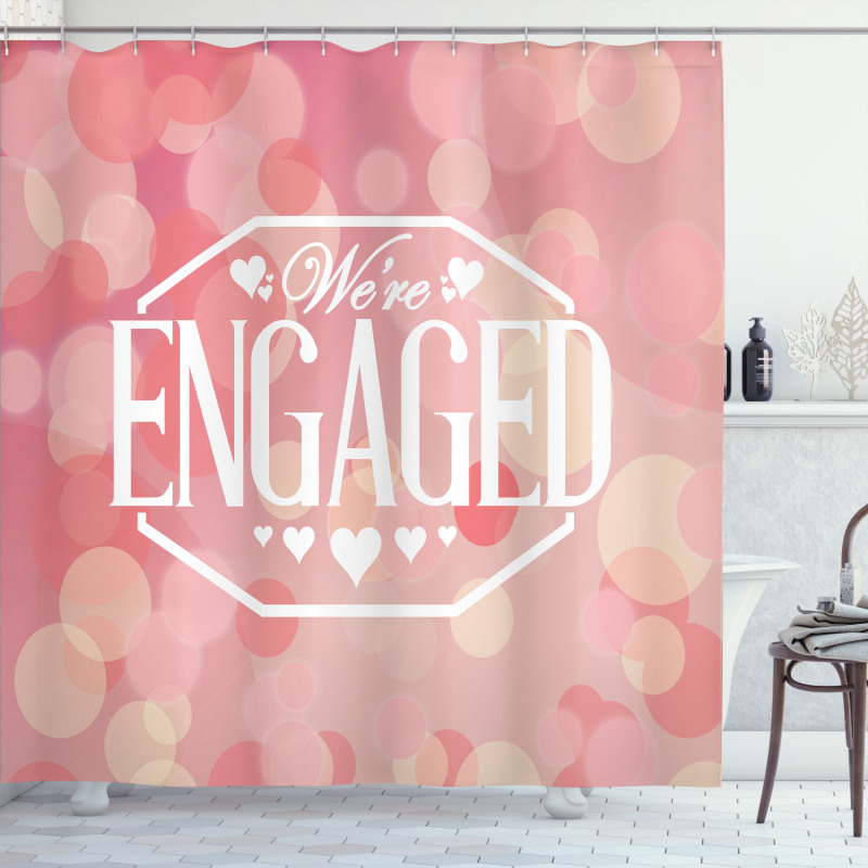 Engagement Card Shower Curtain