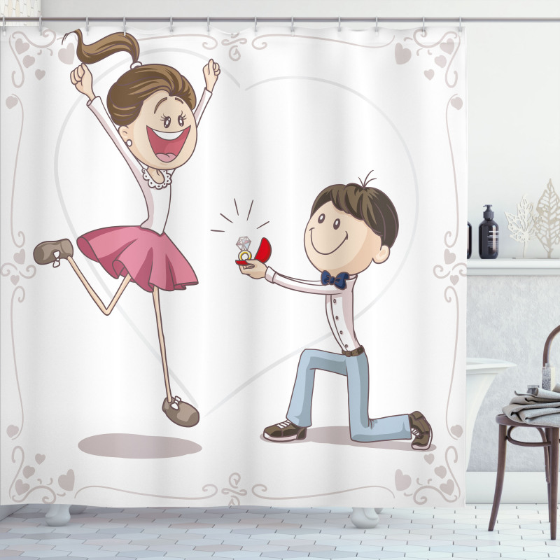 Romantic Couple Shower Curtain