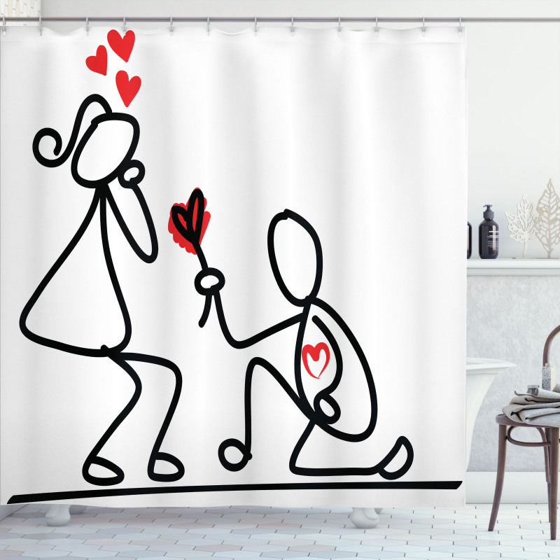 Wedding Proposal Shower Curtain