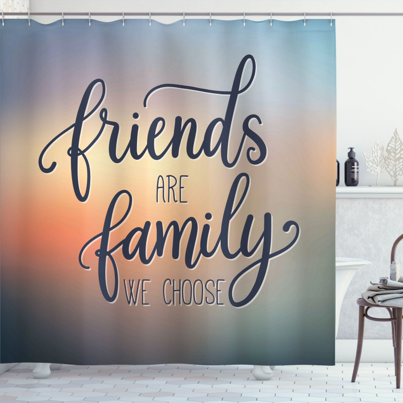 Friends are Family BFF Shower Curtain