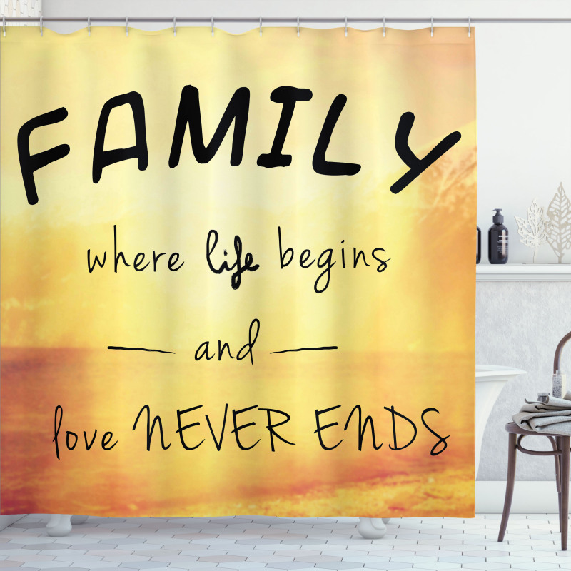 Message Family Shower Curtain