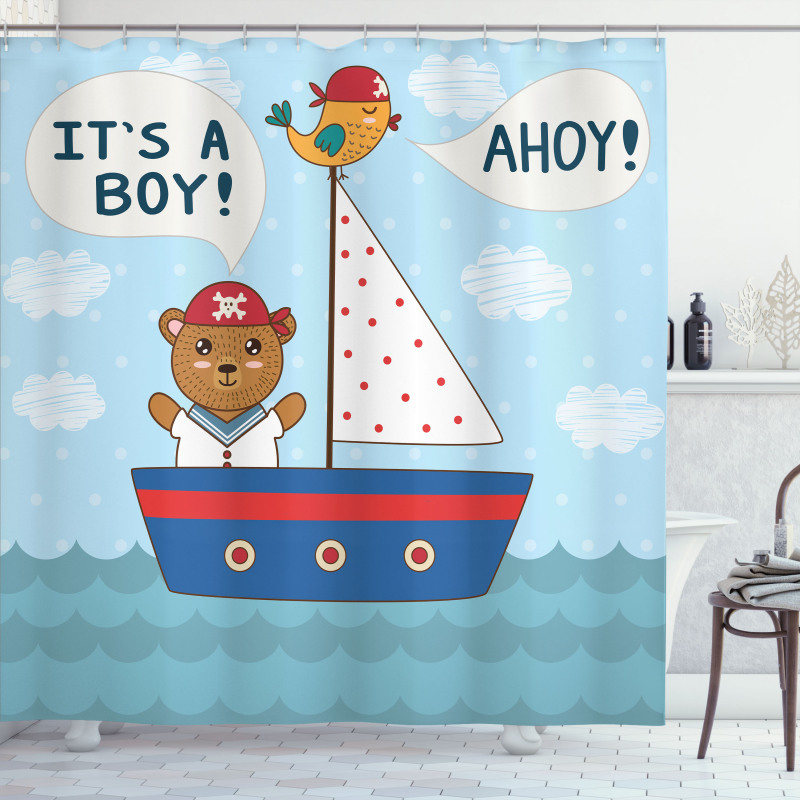 Baby Shower Bear Shower Curtain