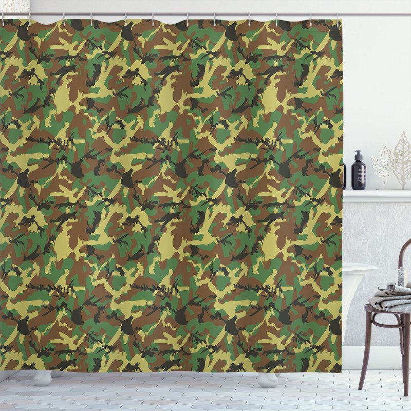 Woodland Abstract Jungle Shower Curtain