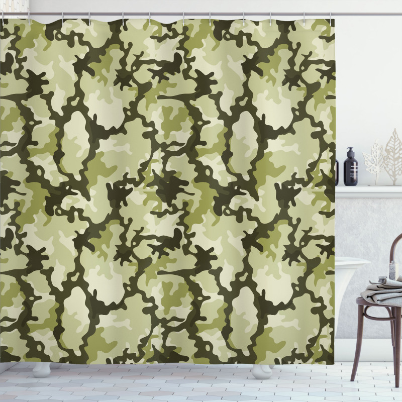 Jungle Camouflage Design Shower Curtain