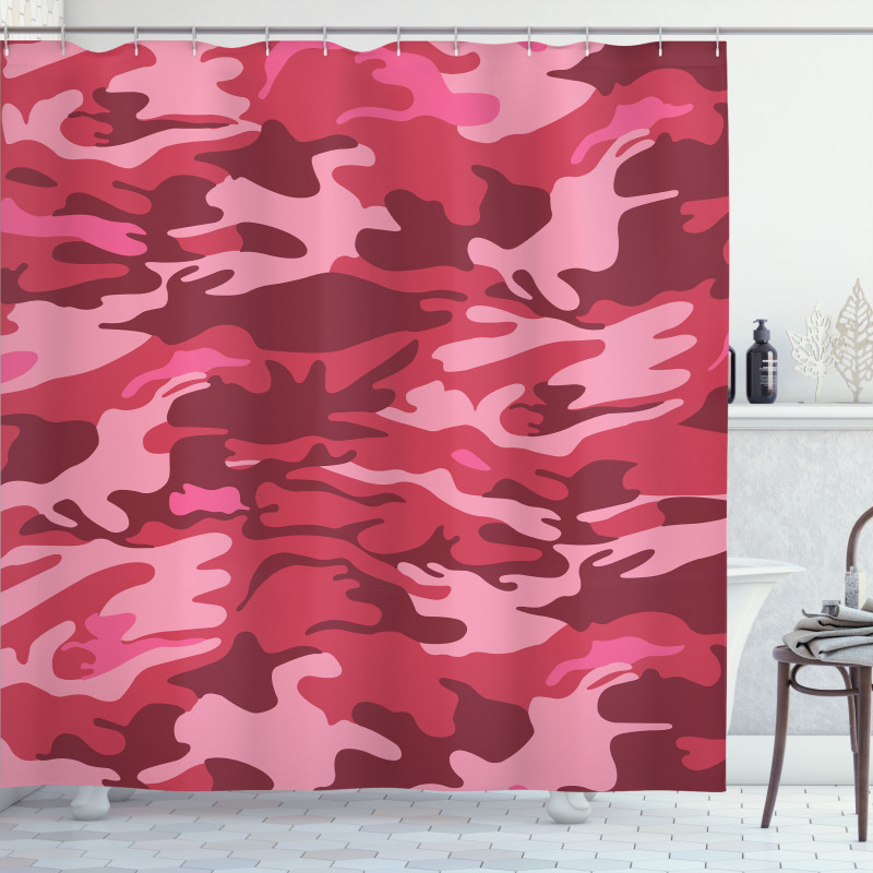 Camo Texture Autumn Theme Shower Curtain