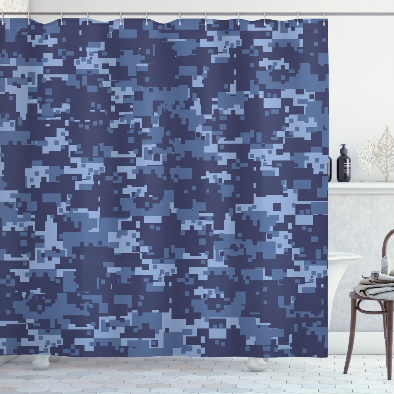 Grunge Camouflage Style Effect Shower Curtain