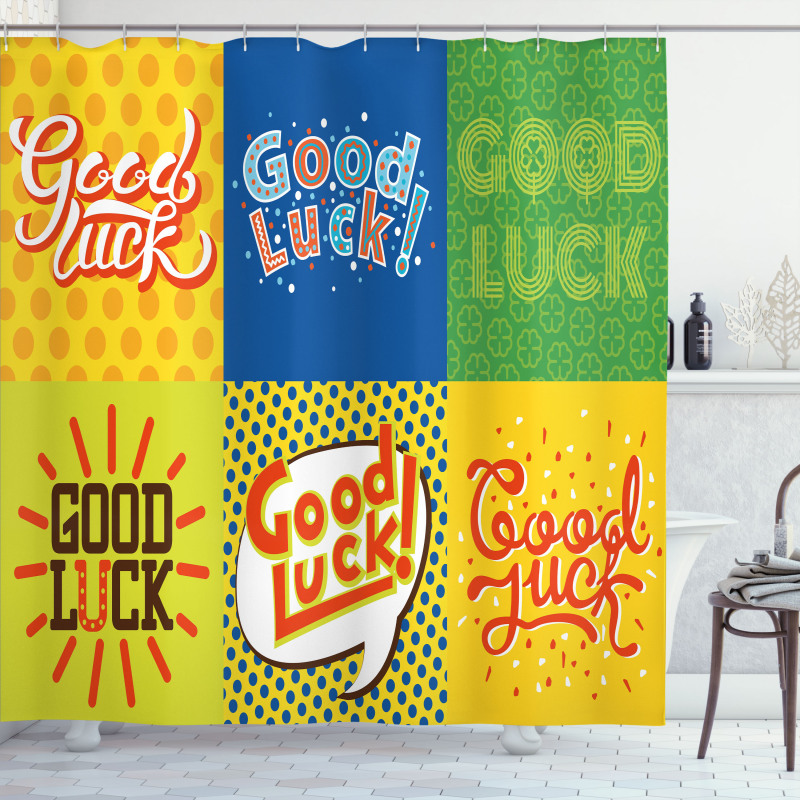 Lucky Pop Art Shower Curtain