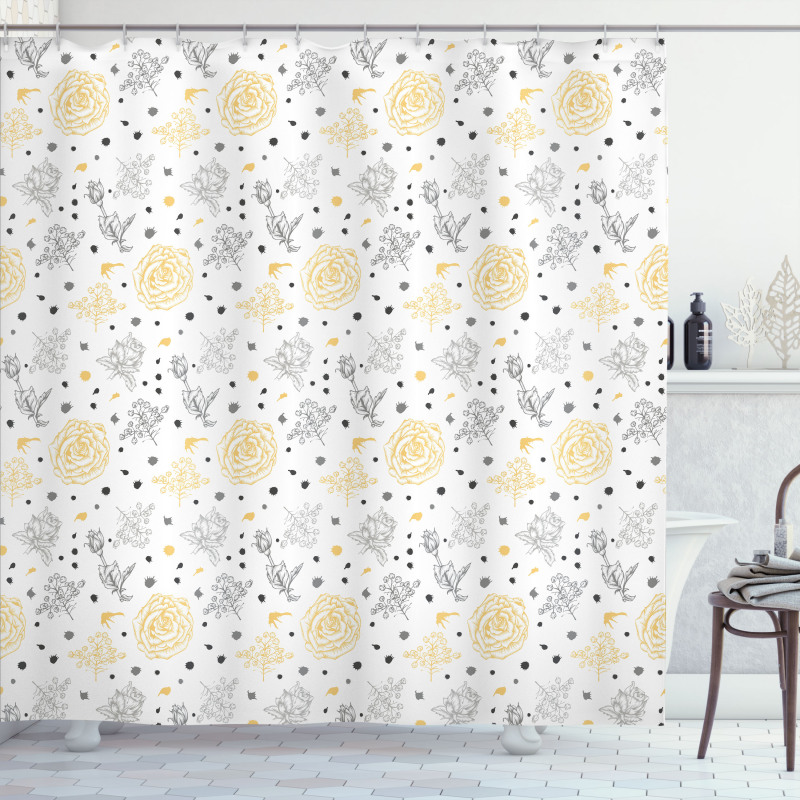 Roses Flowers Shower Curtain