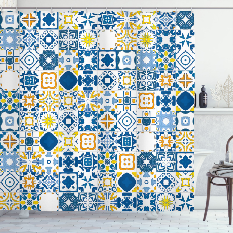 Mosaic Azulejo Shower Curtain