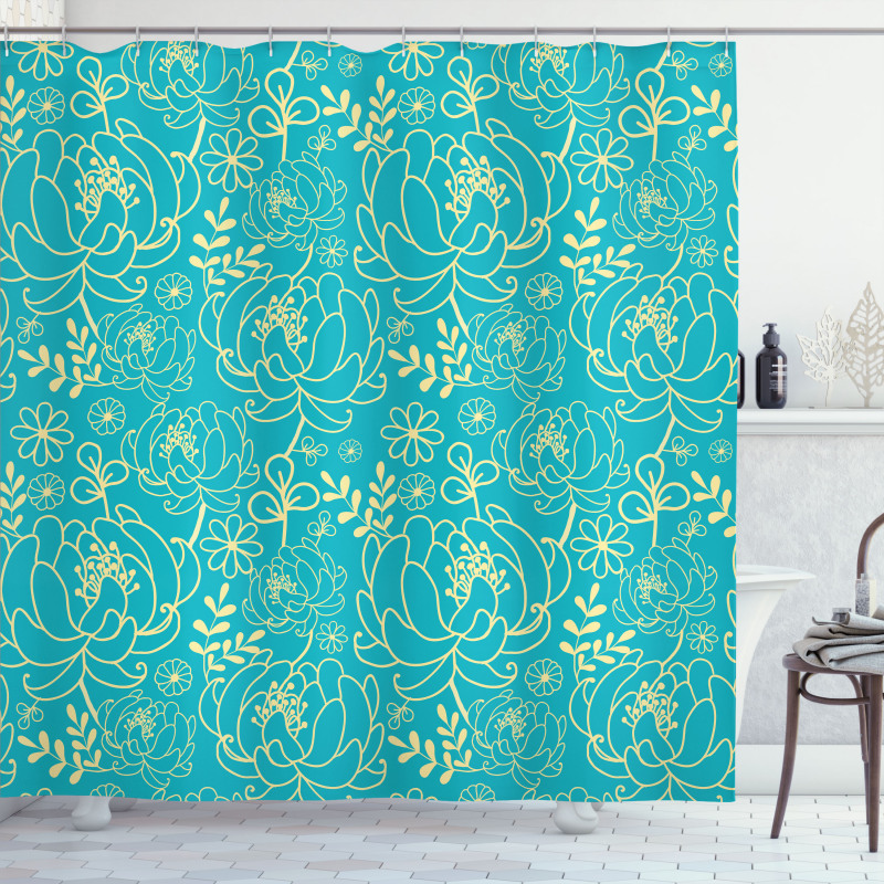 Twig and Leaves Shower Curtain