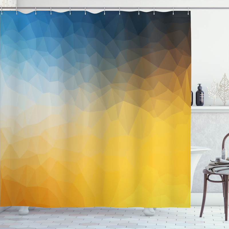 Polygon Fractal Shower Curtain