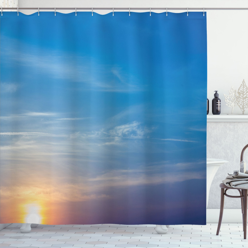 Blurry Sunrise Shower Curtain