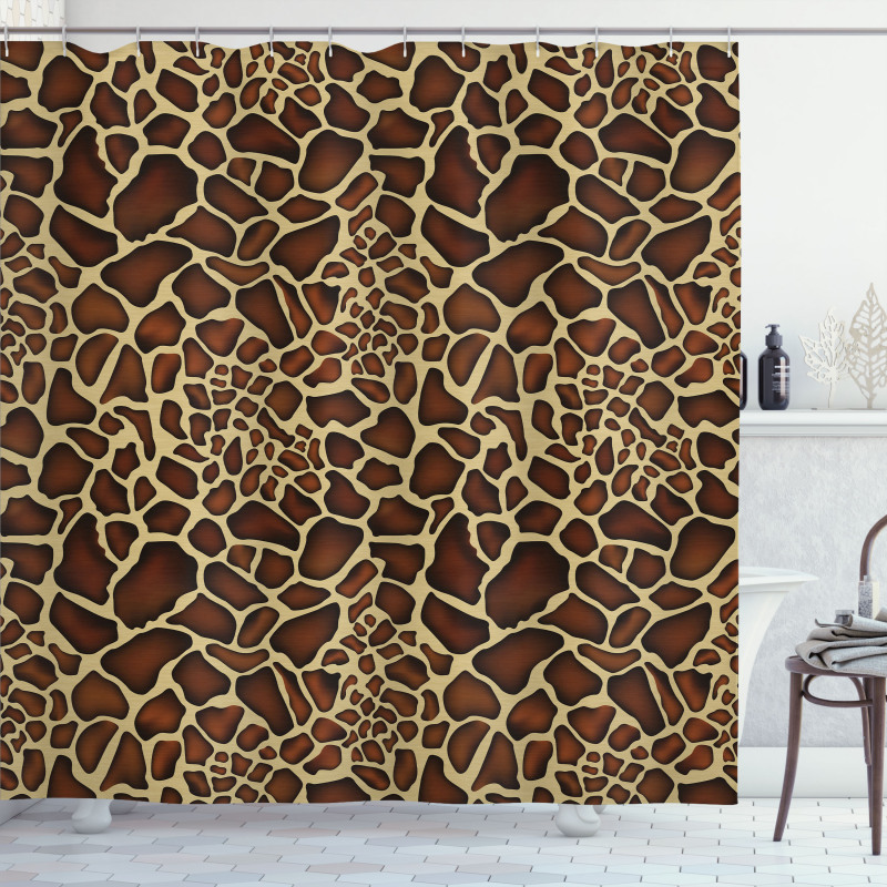 Giraffe Skin Pattern Shower Curtain