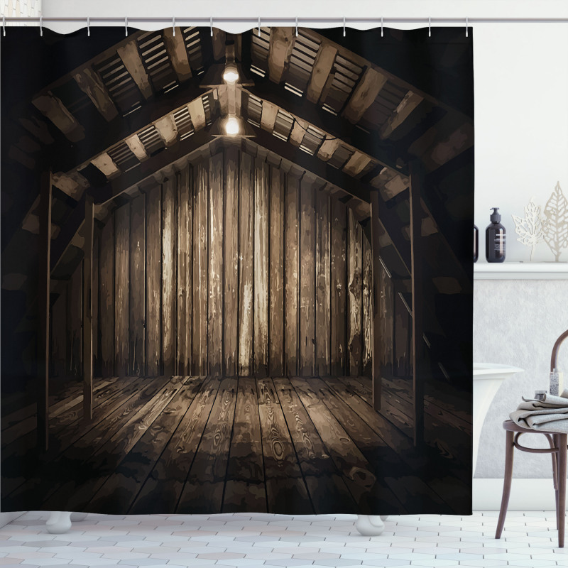 Wooden Cottage Shower Curtain