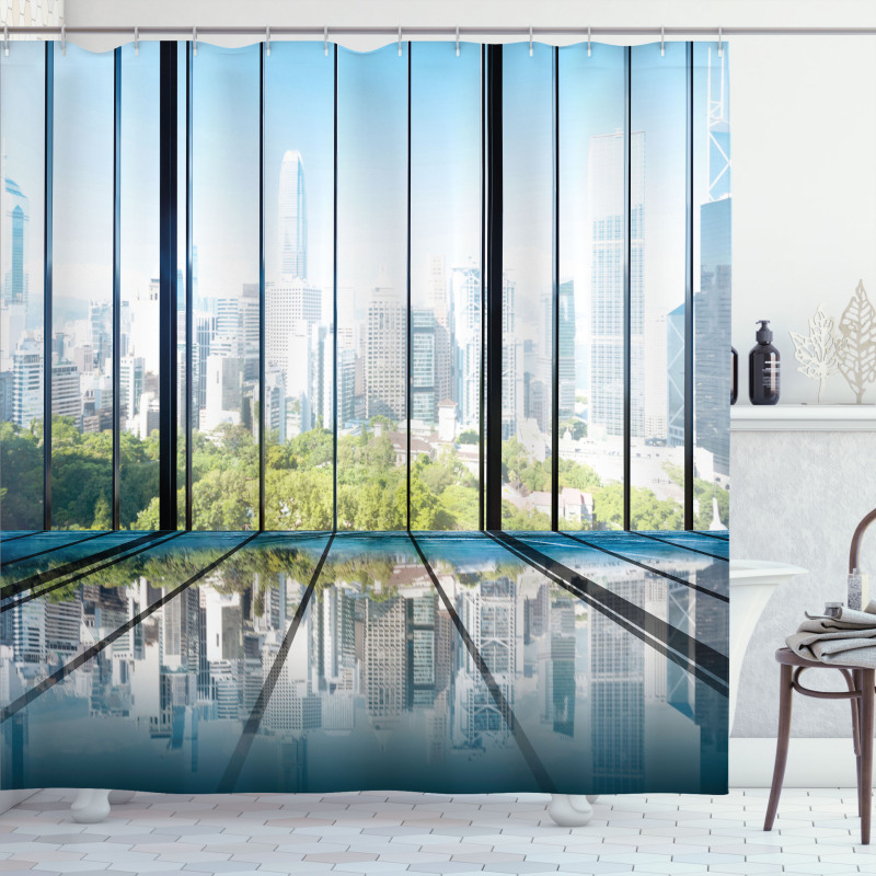 Skyscrapers City Scenery Shower Curtain