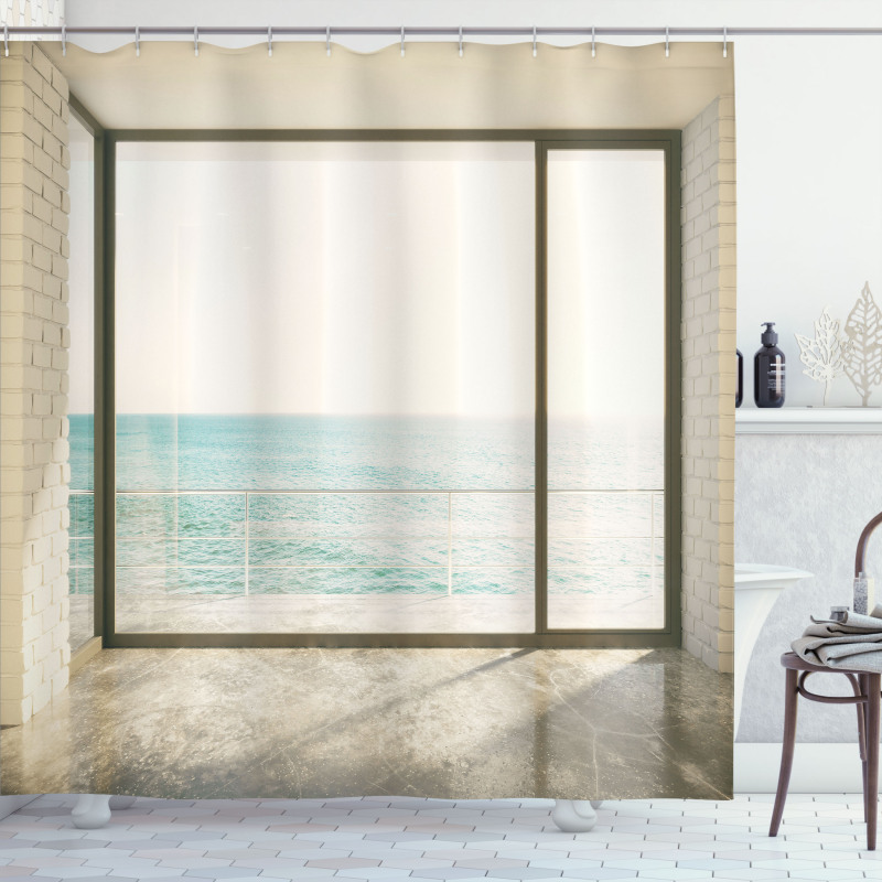 Coastal Scene Ocean View Shower Curtain