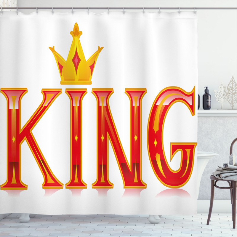 Capital Letter King Words Shower Curtain