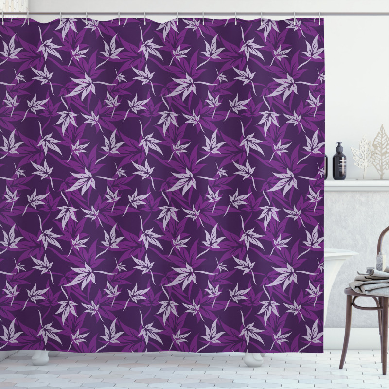 Abstract Lily Flowers Shower Curtain