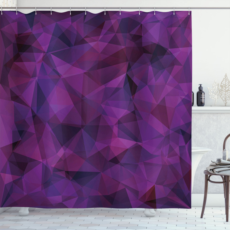 Triangle Purple Shape Shower Curtain