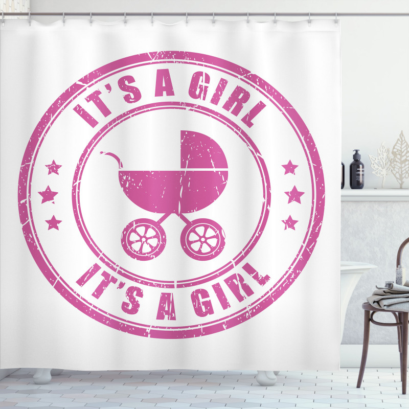 Grunge It's a Girl Shower Curtain