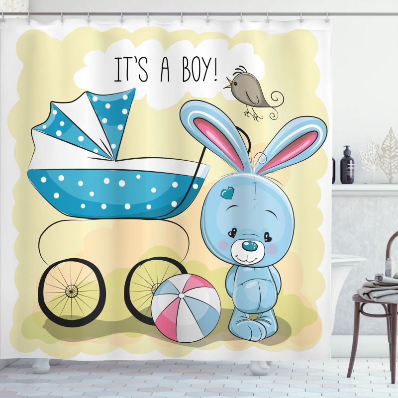 Bunny Baby Shower Curtain