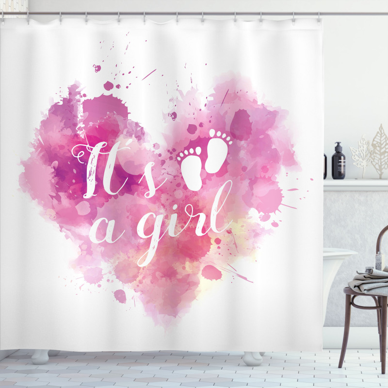 Hearts Pastel Girl Shower Curtain