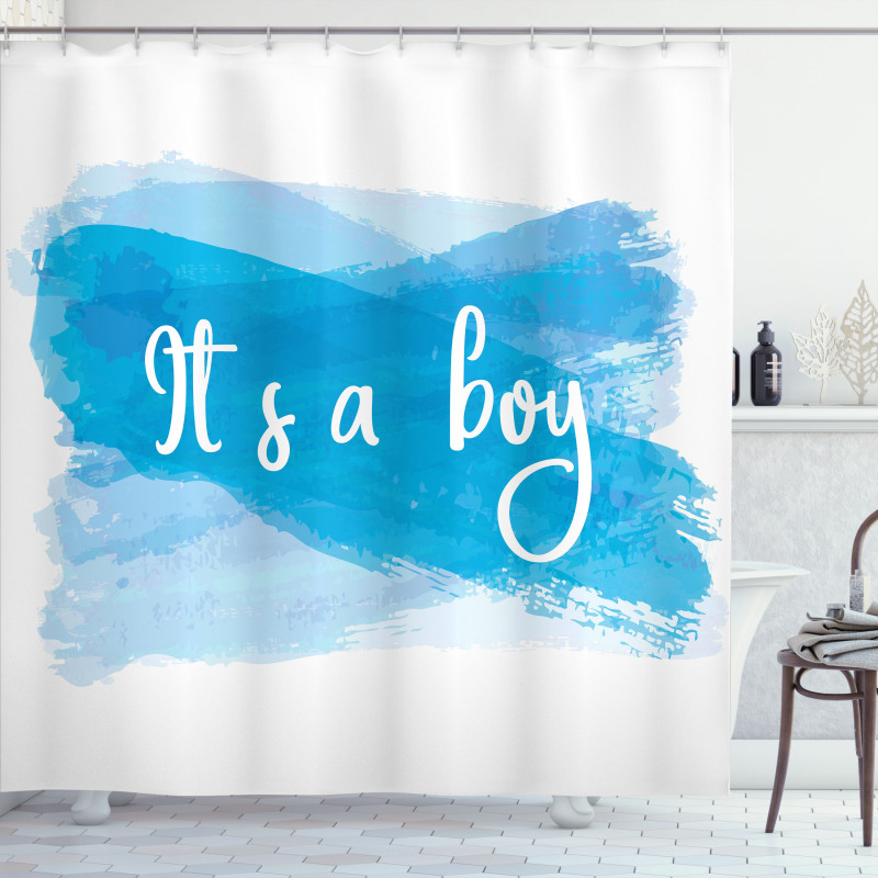 It's Boy Abstract Shower Curtain
