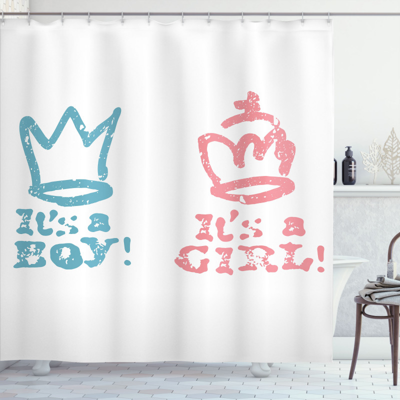 Girl Queen Boy King Shower Curtain