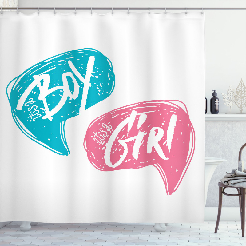 Boy and Girl Toddlers Shower Curtain