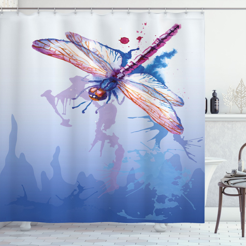 Abstract Dragonfly Shower Curtain