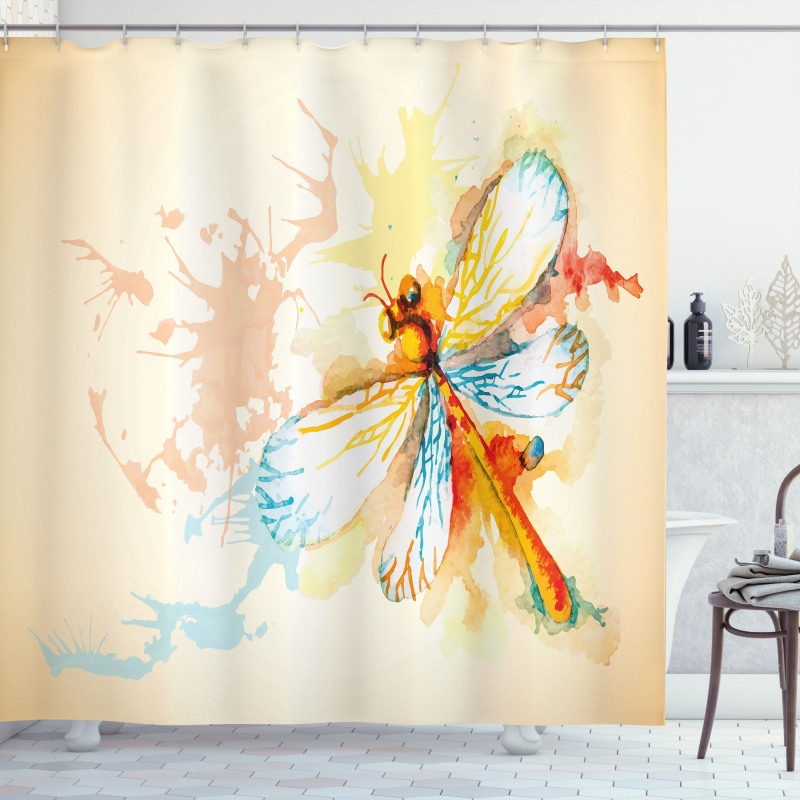 Dragonfly Moth Bug Shower Curtain