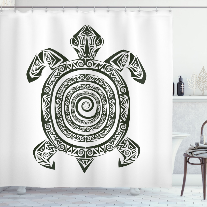 Turtle Maori Shower Curtain