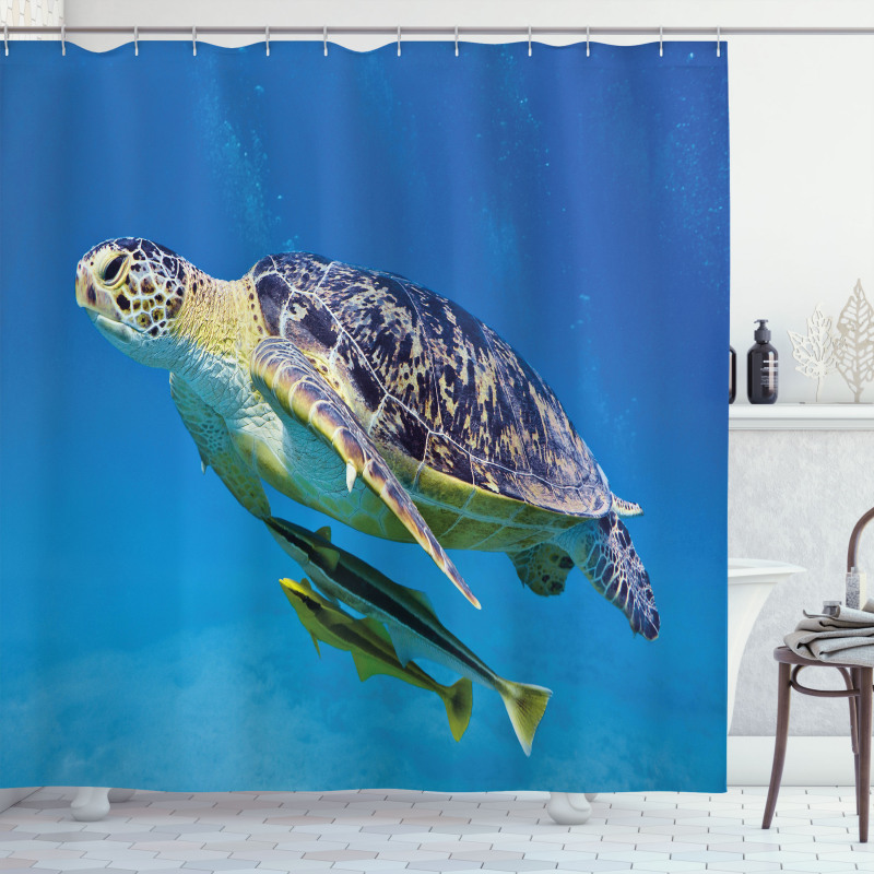 Fishes Swimming Ocean Shower Curtain