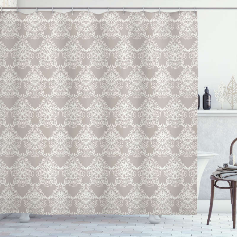 Royal Taupe Tone Shower Curtain