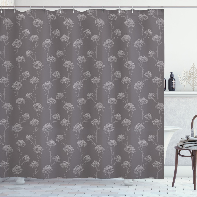 Chrysanthemum Flowers Shower Curtain