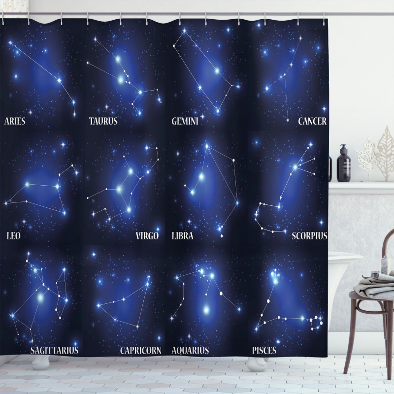 Zodiac Sign Set Shower Curtain