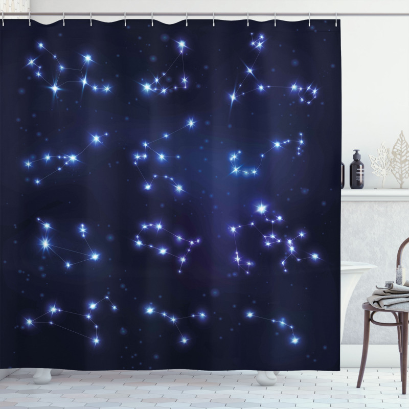 Galaxy and Signs Shower Curtain