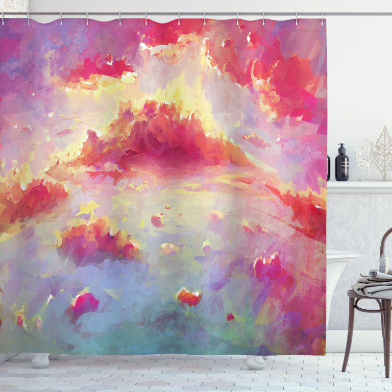 Vibrant Clouds Scenic Shower Curtain