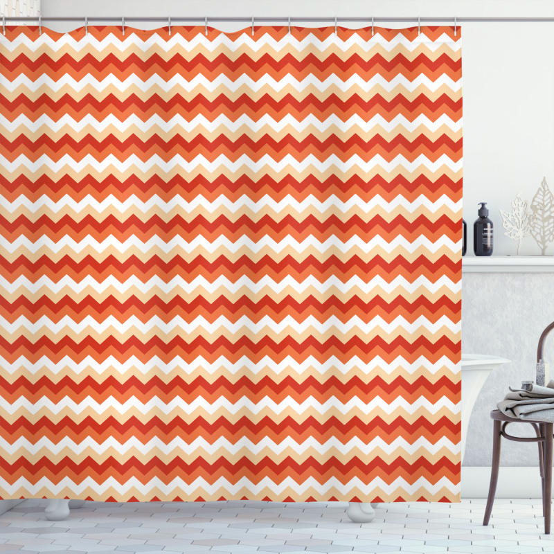 Chevron Arrows Geometric Shower Curtain