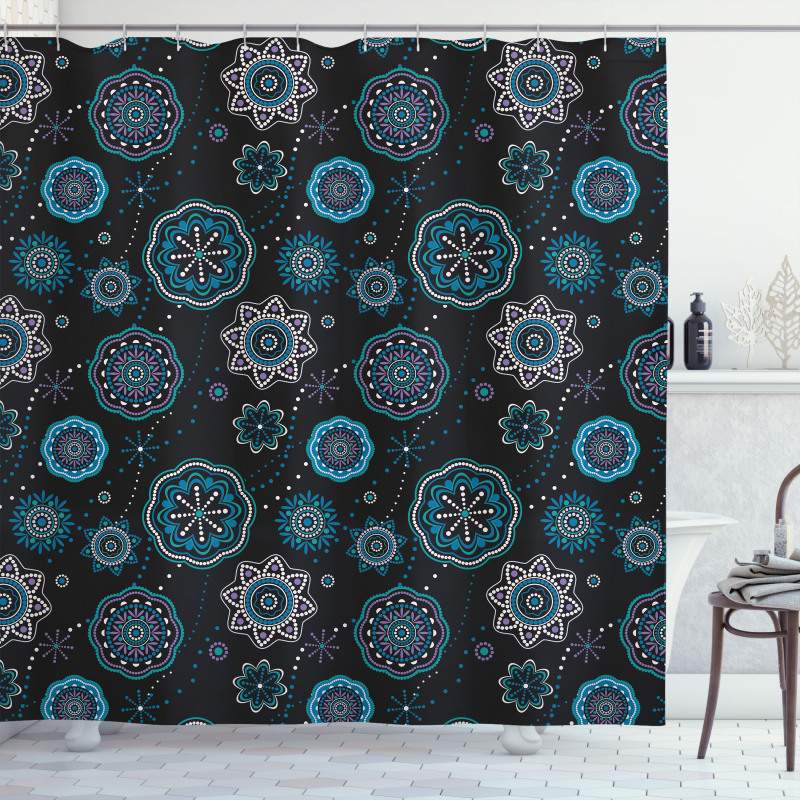 Ornate Snowflakes Shower Curtain