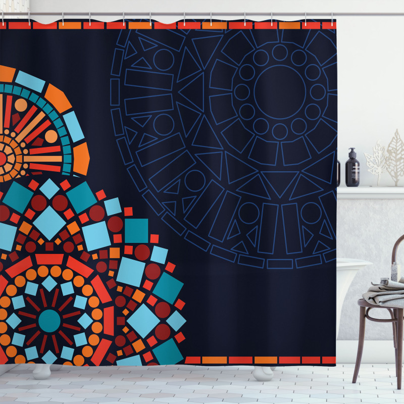 Geometric Mandalas Shower Curtain