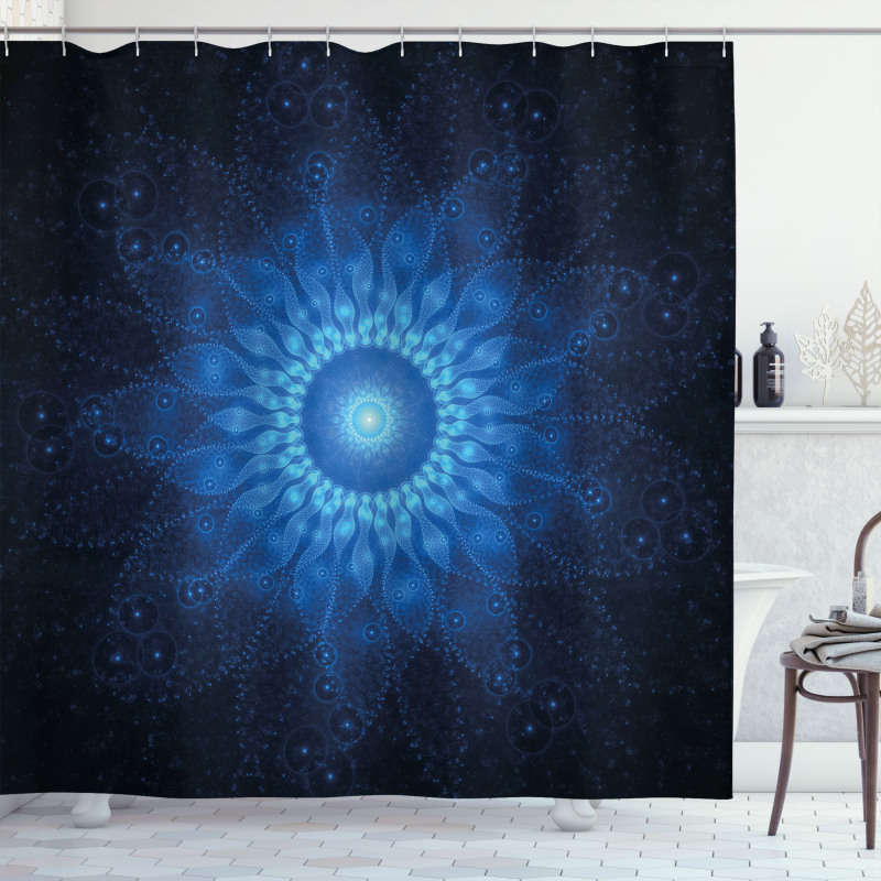 Space Mandala Artwork Shower Curtain